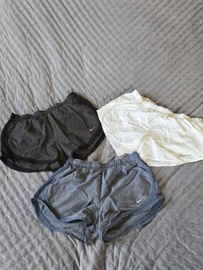 Nike Women's Running Shorts Set in Black, White, Blue